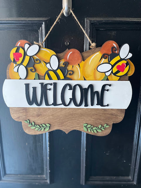 Interchangeable Welcome Door Sign