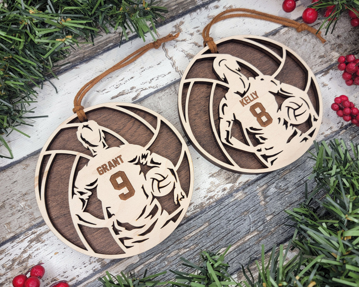 Personalized Sports Ornament- Volleyball