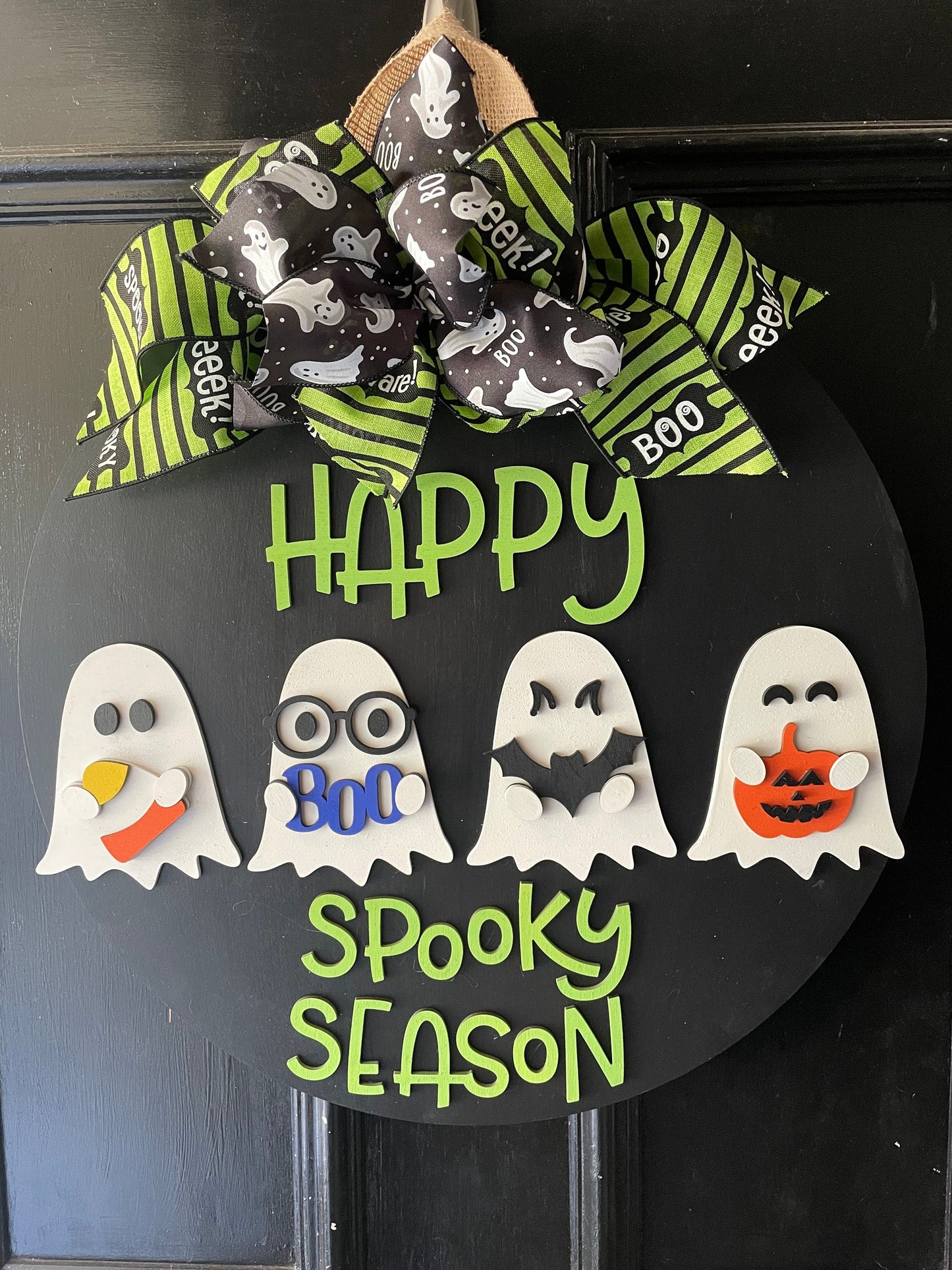 Halloween Door Sign, Halloween Door Hanger, Spooky Ghost Sign, Ghost Door Hanger, Cute Ghost sign, Spooky Season Sign, Halloween Decoration