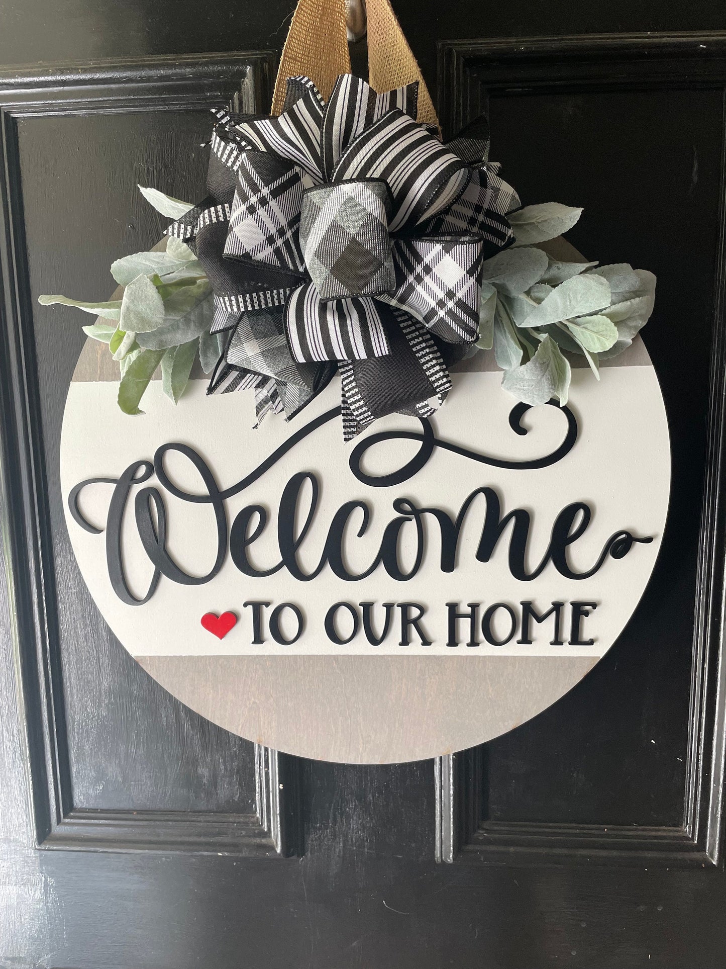Front Door Decor | Welcome to our Home, Door Hanger, Housewarming Gift, New Home Gift, Wedding Gift
