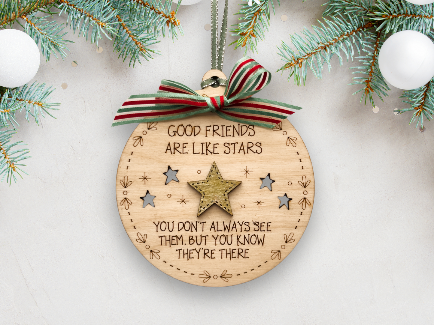 Good Friends are like Stars Ornament