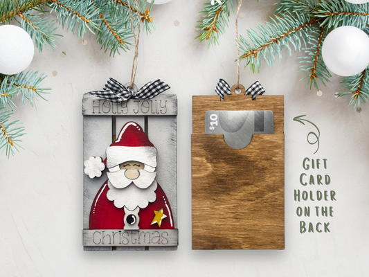 Santa Gift Card Holder Ornament