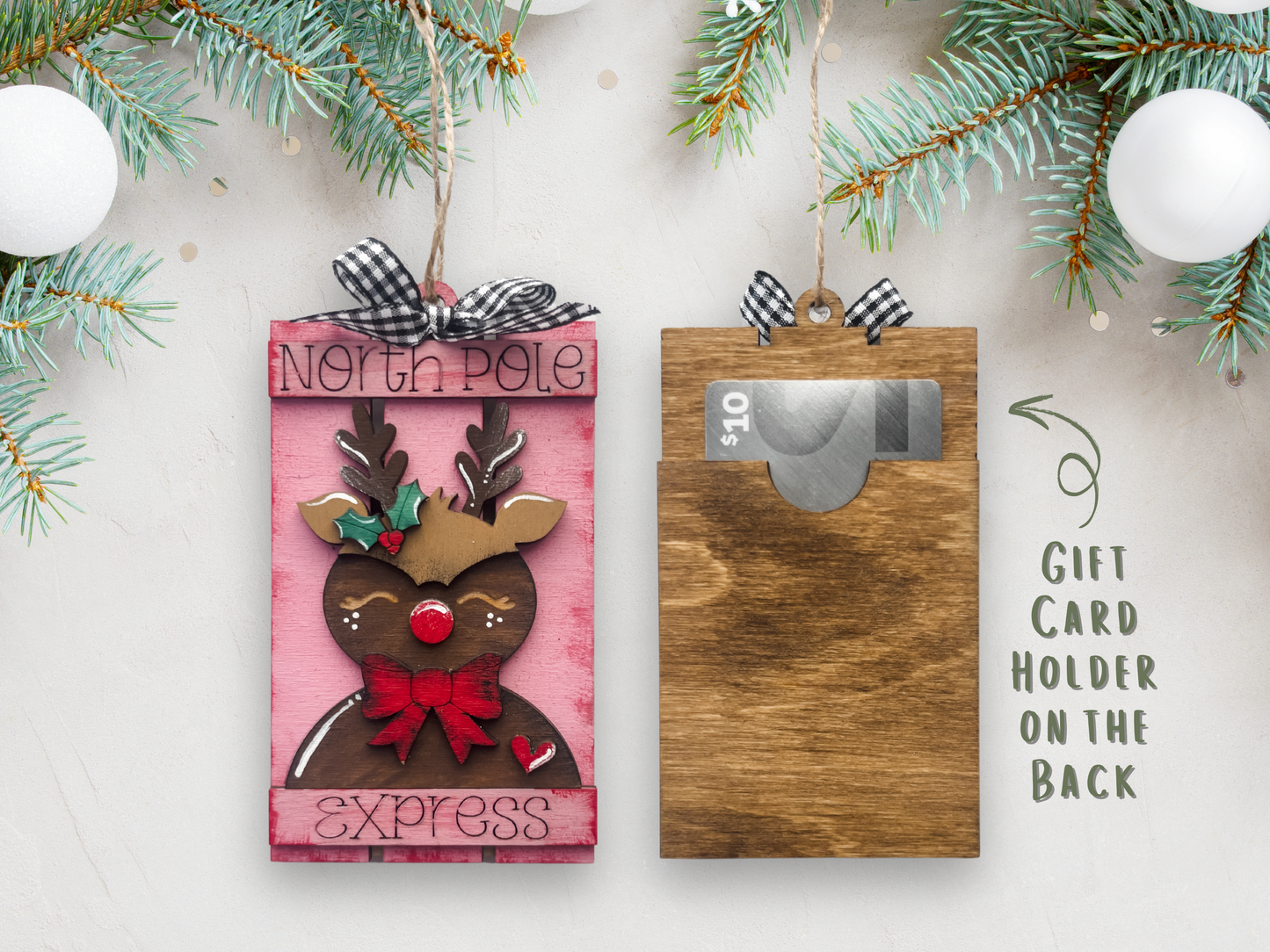 Reindeer Gift Card Holder Ornament