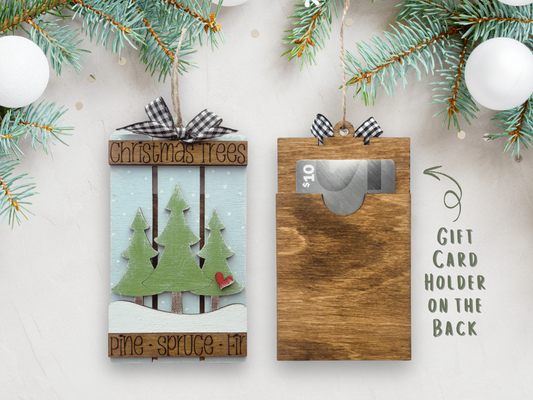 Winter Trees Gift Card Holder Ornament