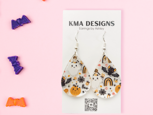 Halloween Earrings- Cute Ghosts, Pumpkins and Bats