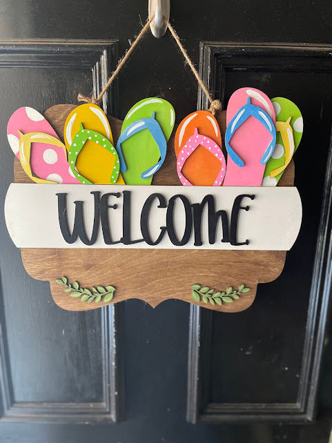 Interchangeable Welcome Door Sign