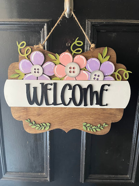 Interchangeable Welcome Door Sign