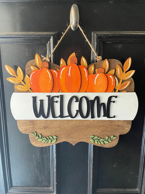 Interchangeable Welcome Door Sign