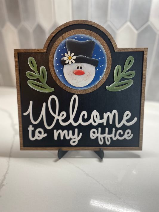 Interchangeable Office or Classroom Sign with 12 Changeable Inserts