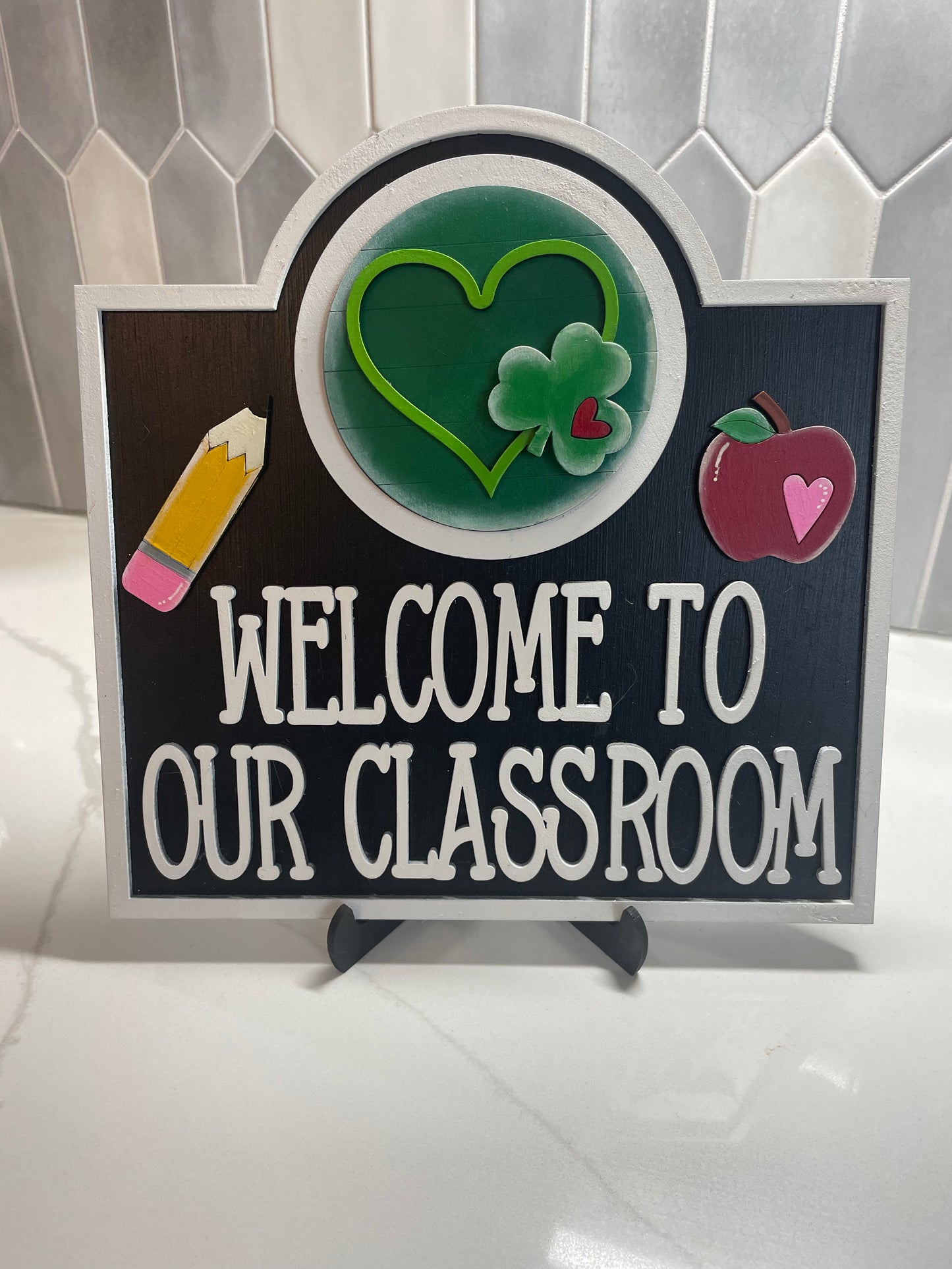Interchangeable Office or Classroom Sign with 12 Changeable Inserts