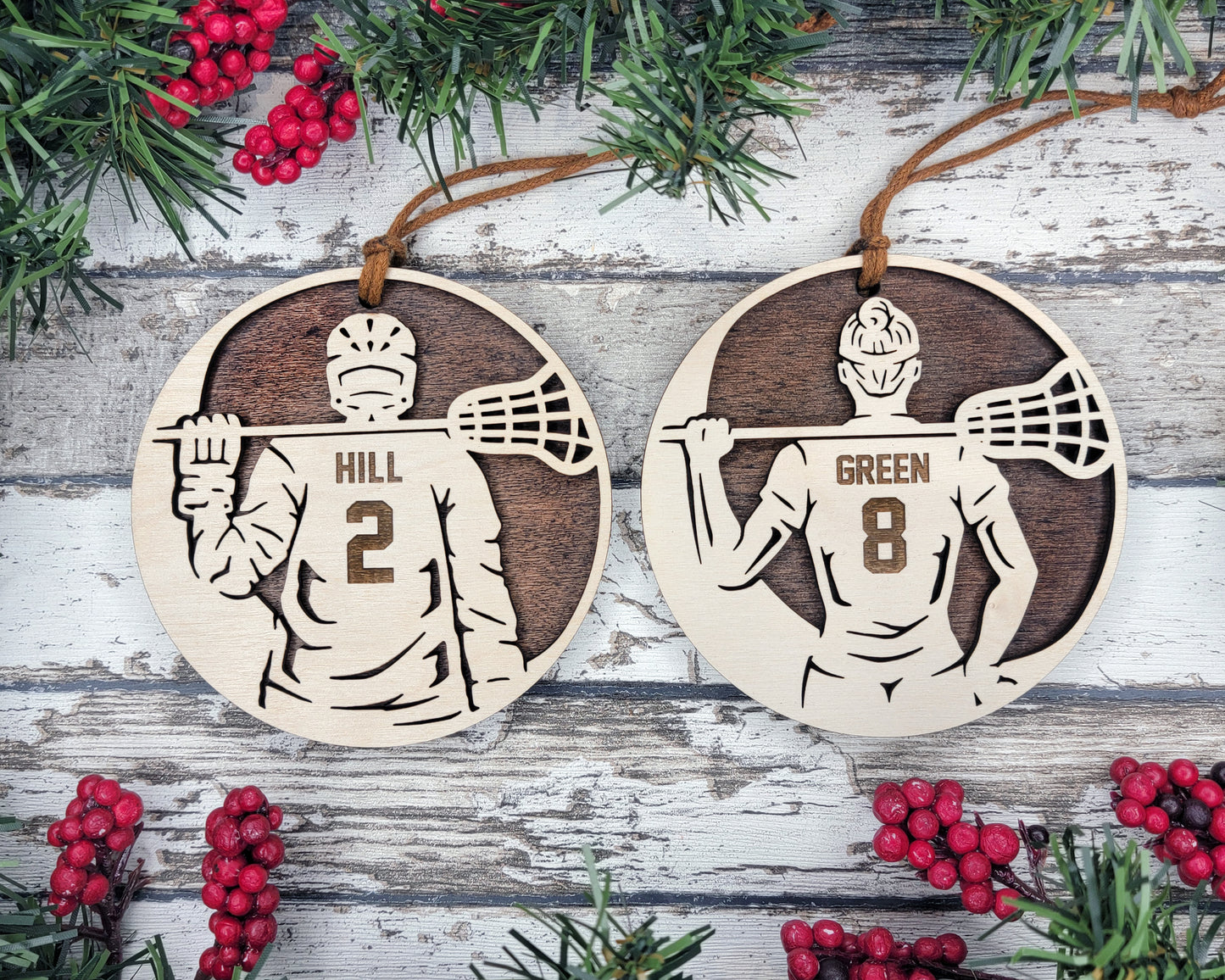 Personalized Sports Ornament- Lacrosse