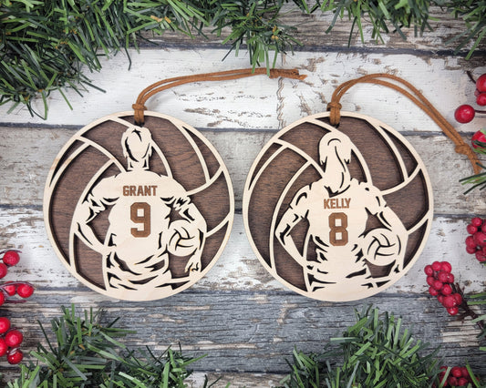 Personalized Sports Ornament- Volleyball