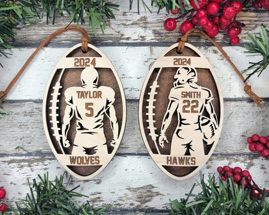 Personalized Sports Ornament- Football