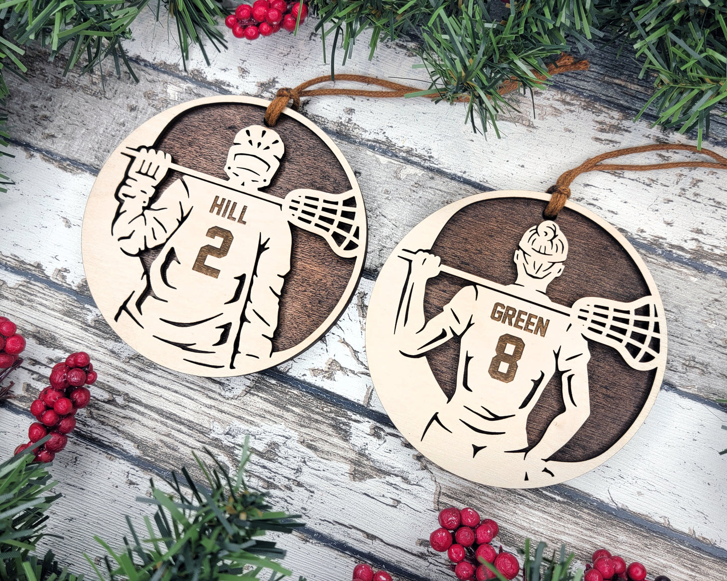 Personalized Sports Ornament- Lacrosse