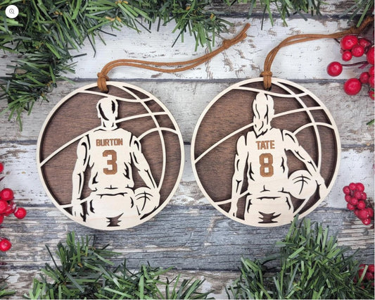 Personalized Sports Ornament- Basketball