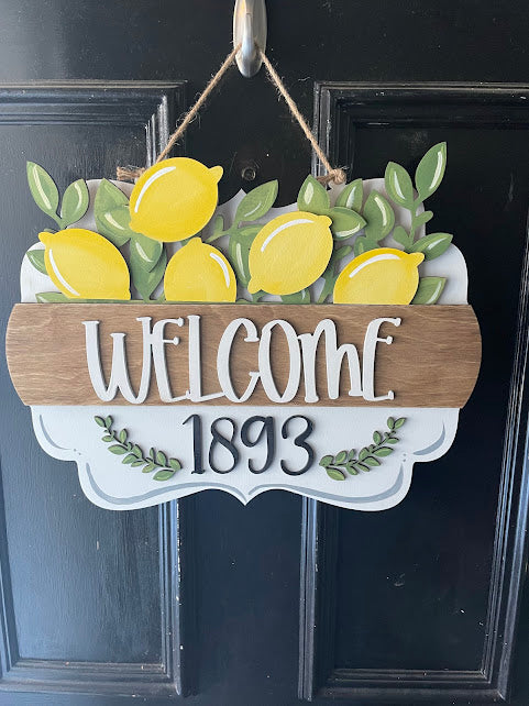 Interchangeable Welcome Door Sign