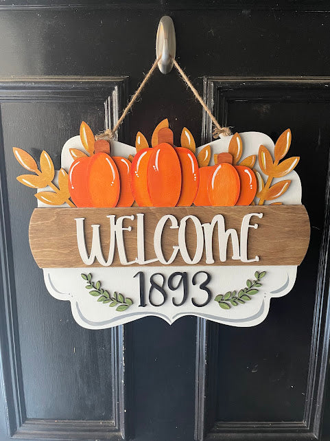 Interchangeable Welcome Door Sign