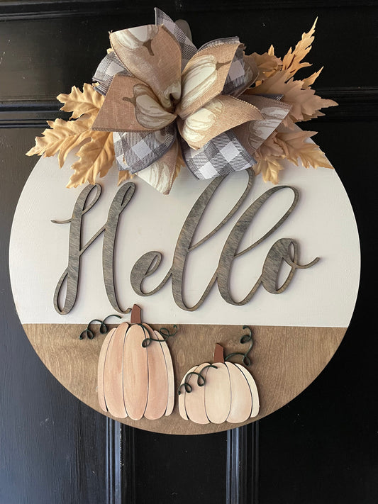 Hello with Cream Pumpkins
