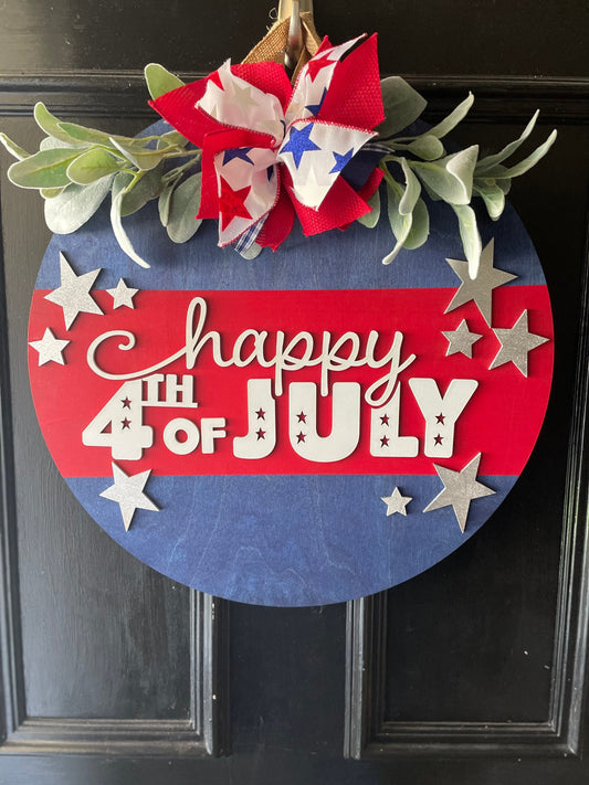 Front Door Decor, Summer Door Hanger, 4th of July