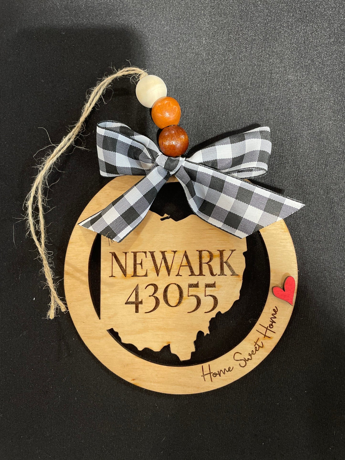 Personalized Ohio Zip Code Ornament | Car Charm