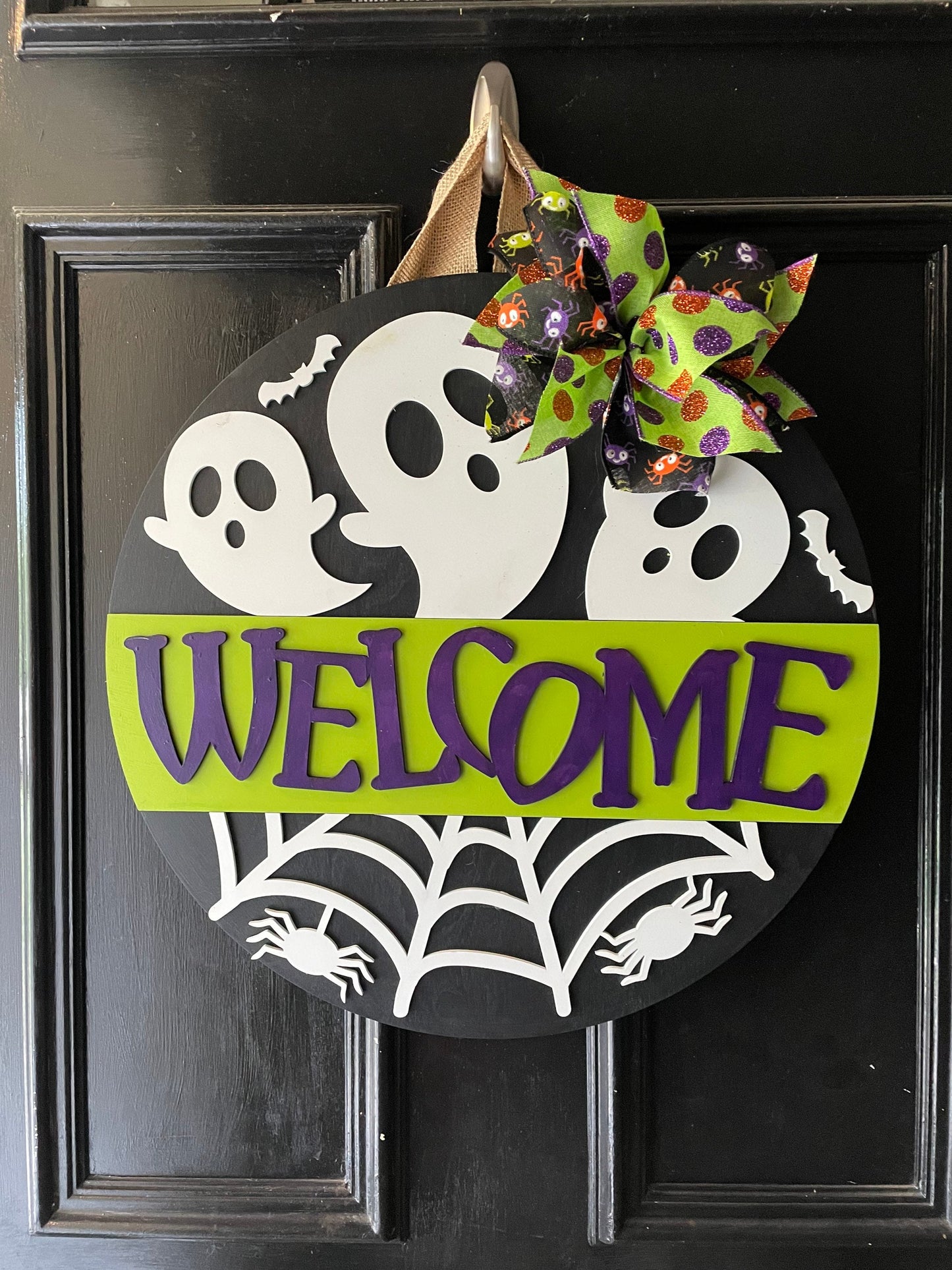 Halloween Door Hanger | Ghost Welcome