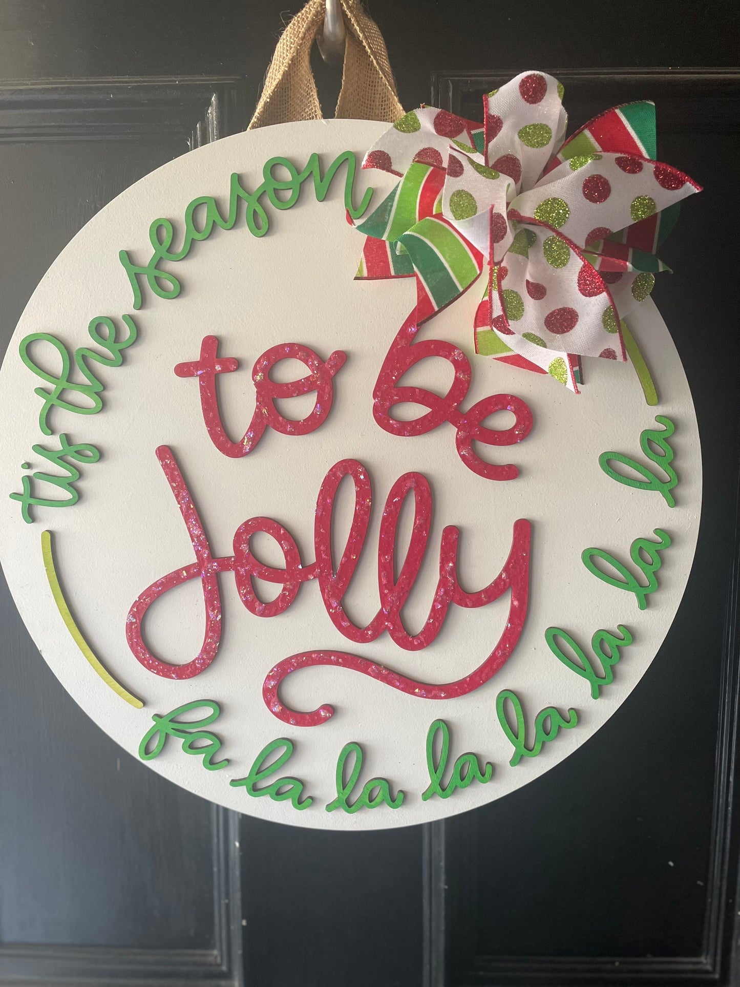 Christmas Door Hanger| Tis the Season to be Jolly