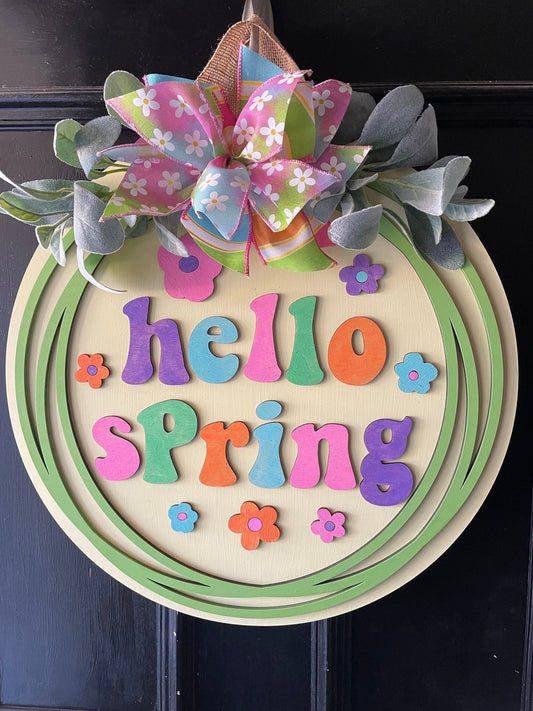 Groovy Hello Spring| Spring Door Hanger