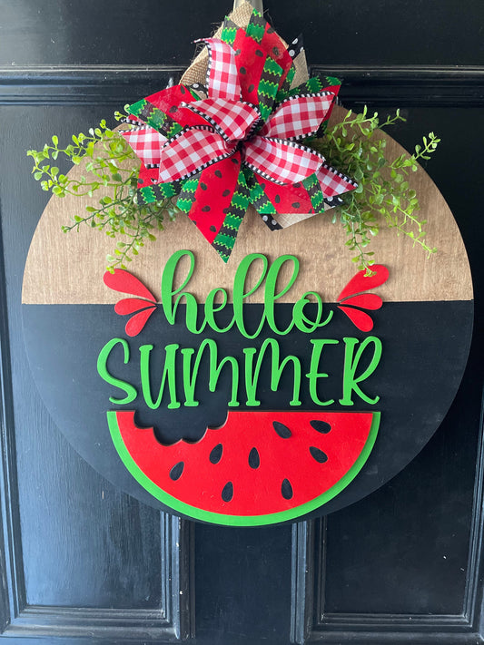 Summer Watermelon Door Hanger| Hello Summer