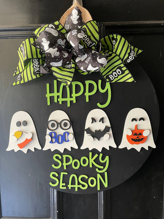 Halloween Door Sign, Halloween Door Hanger, Spooky Ghost Sign, Ghost Door Hanger, Cute Ghost sign, Spooky Season Sign, Halloween Decoration