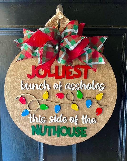 Christmas Door Hanger Jolliest Bunch Christmas Vacation