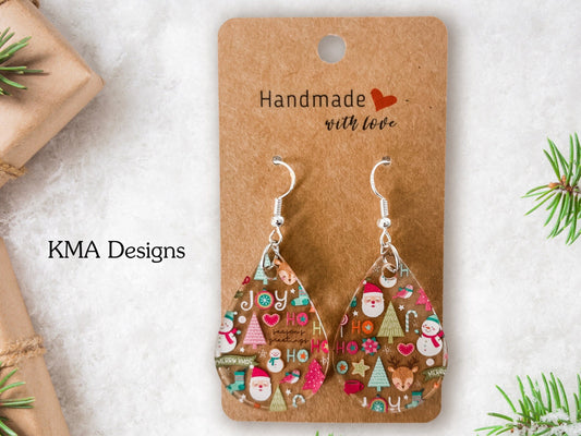 Christmas Teardrop Earrings