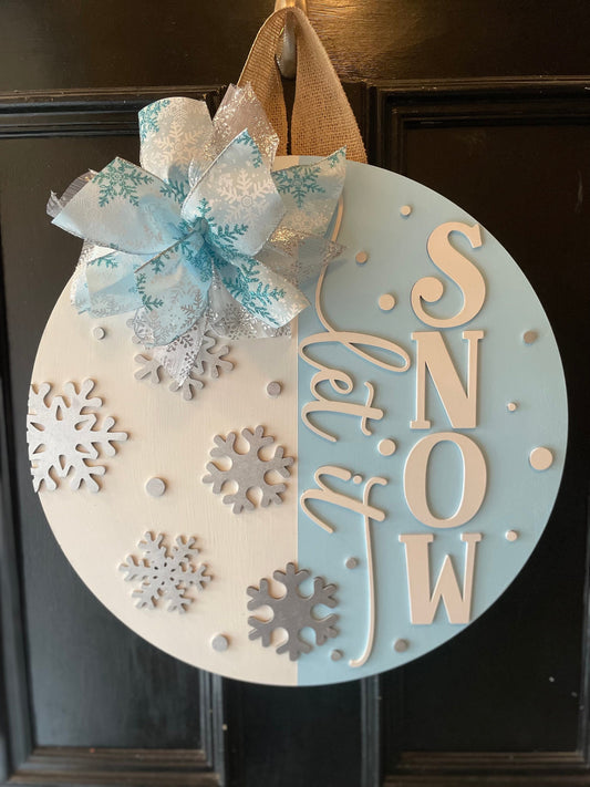 Winter Door Hanger | Let it Snow