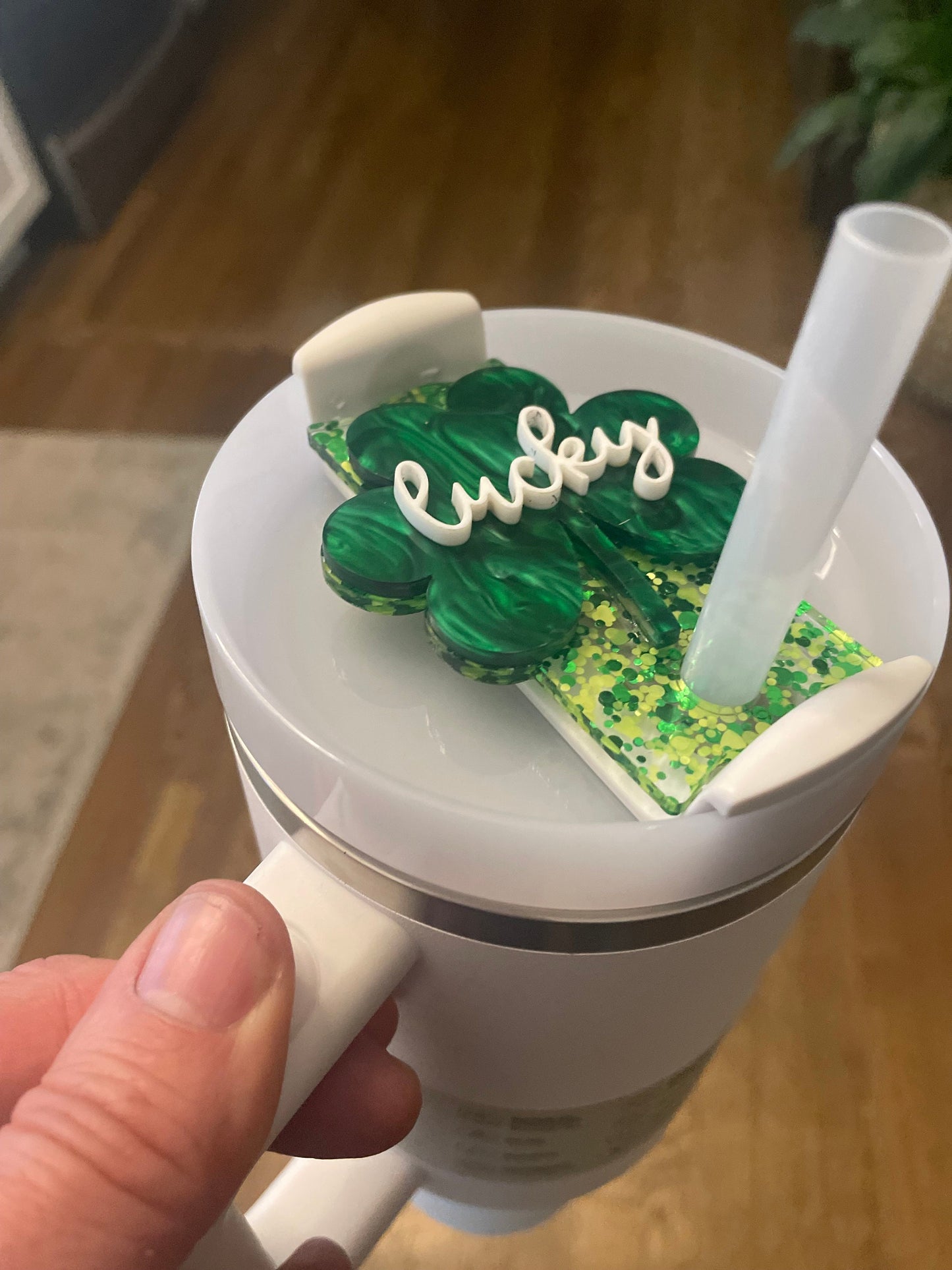 St. Patrick's Day Shamrock 40oz/30oz Tumbler Personalized Name Tag | Personalized name tag for tumbler lid, Name Plate, name plate