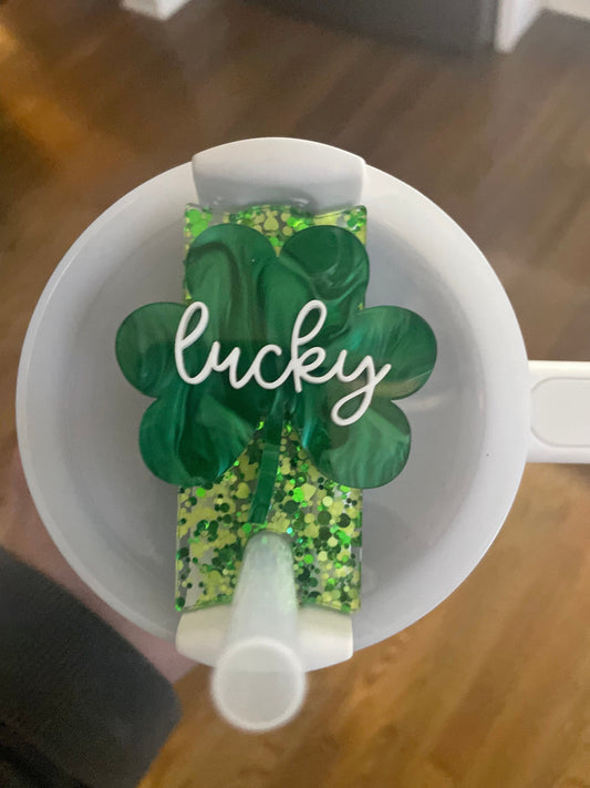 St. Patrick's Day Shamrock 40oz/30oz Tumbler Personalized Name Tag | Personalized name tag for tumbler lid, Name Plate, name plate