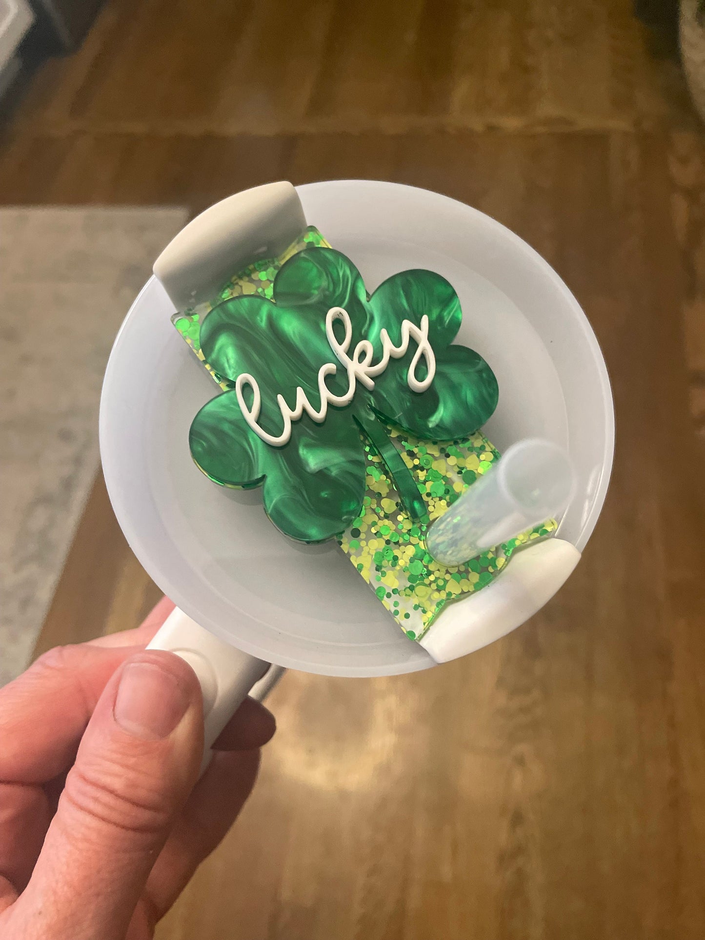 St. Patrick's Day Shamrock 40oz/30oz Tumbler Personalized Name Tag | Personalized name tag for tumbler lid, Name Plate, name plate