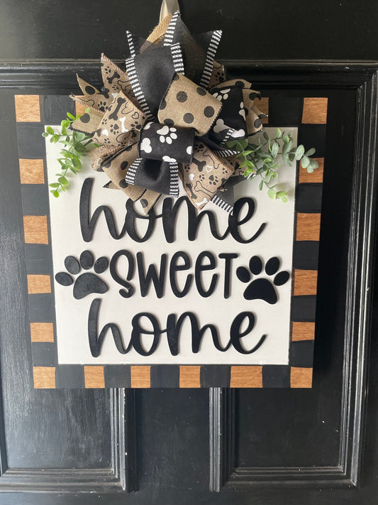 Dog Door Hanger, Home Sweet Home