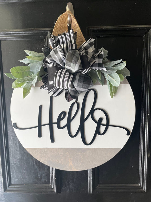 Front Door Decor | Hello Door Hanger
