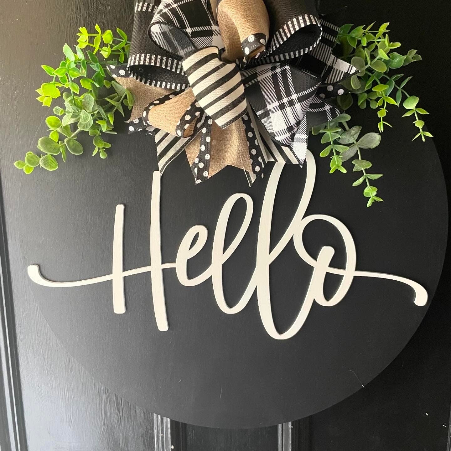 Front Door Decor | Hello Door Hanger