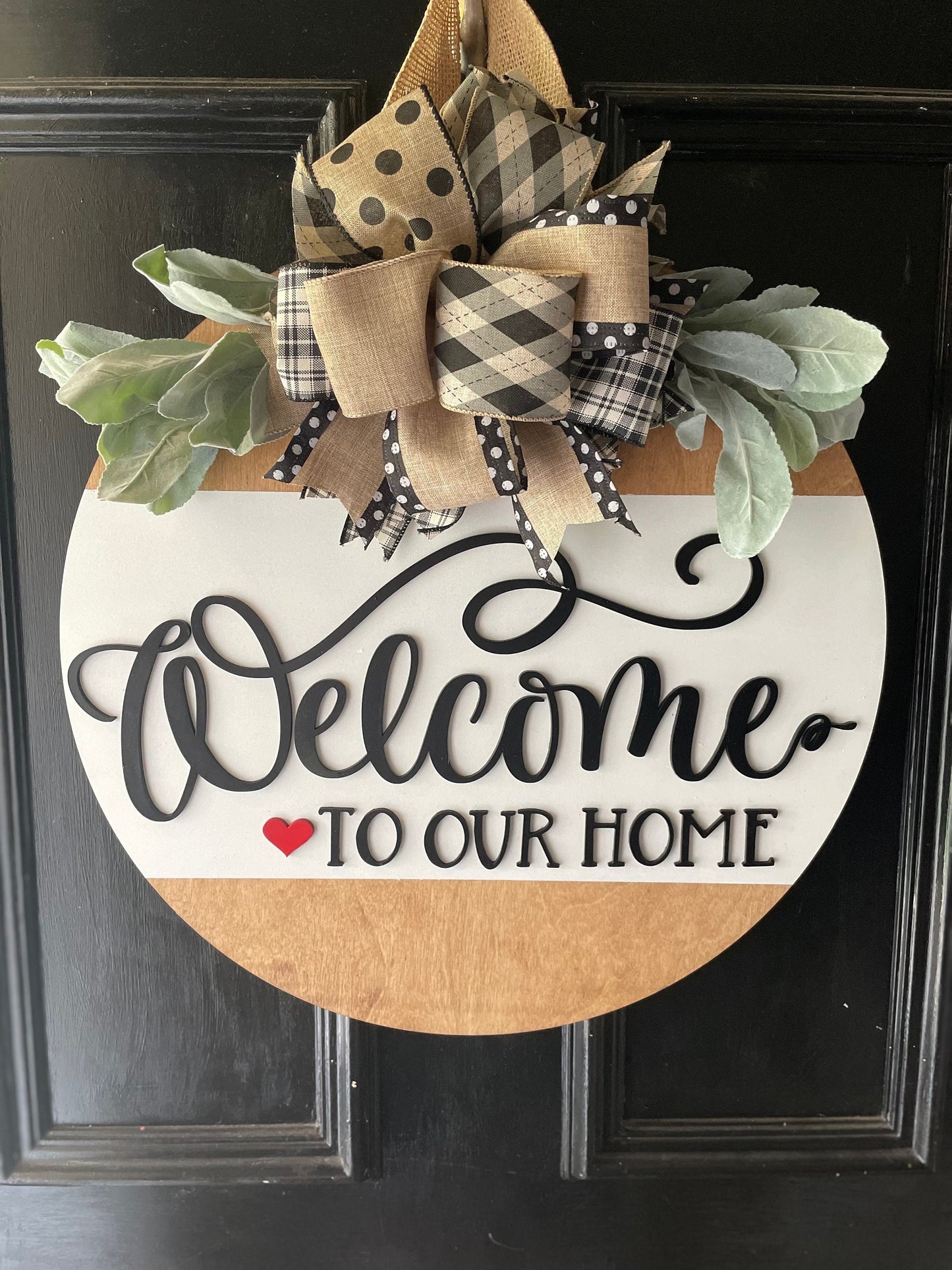 Front Door Decor | Welcome to our Home, Door Hanger, Housewarming Gift, New Home Gift, Wedding Gift