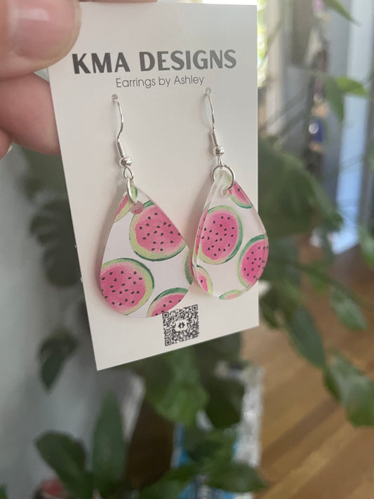 Watermelon Earrings, Summer Earrings, Gift for Her