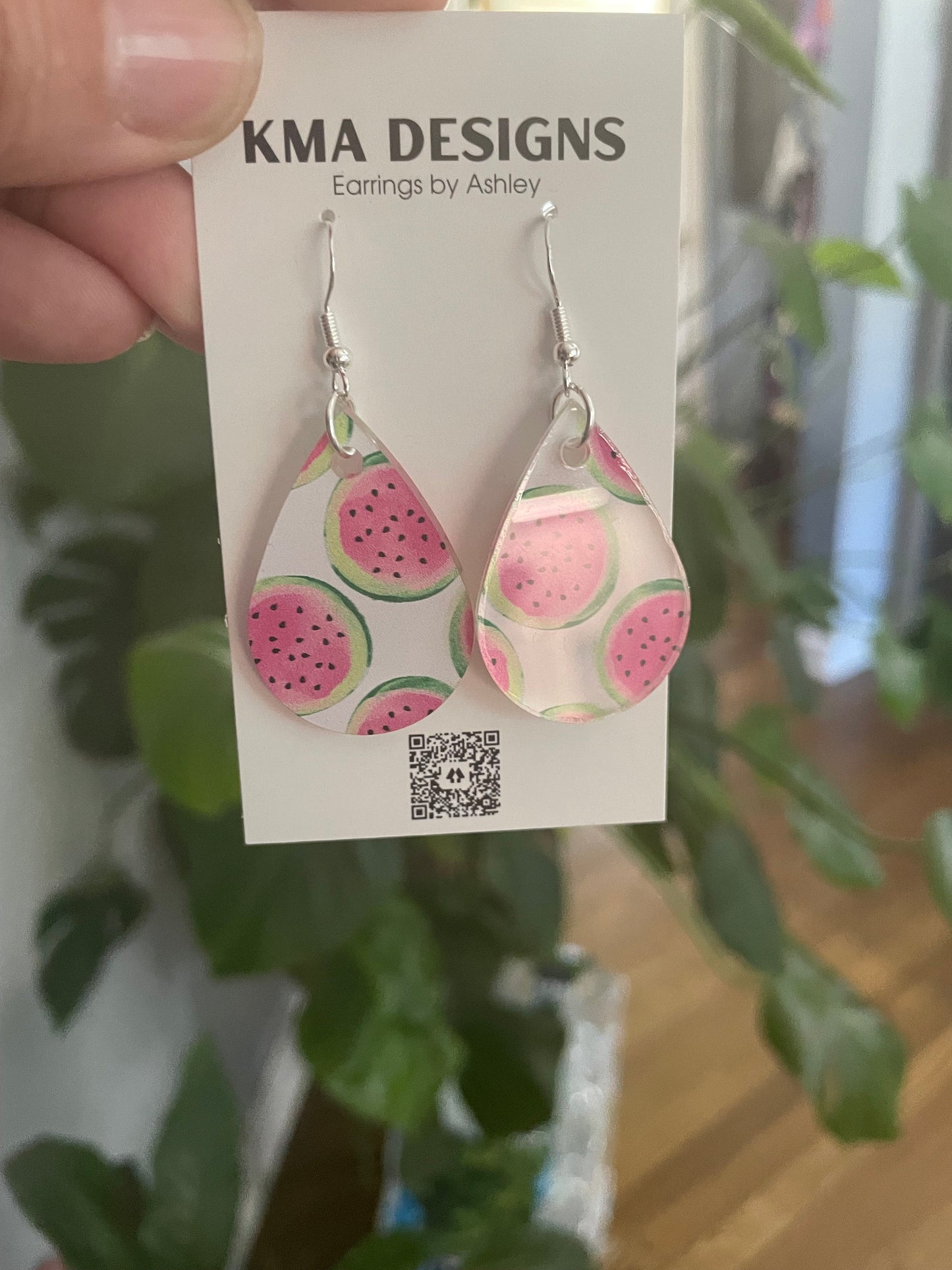 Watermelon Earrings, Summer Earrings, Gift for Her